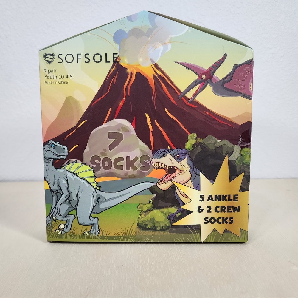 Dinosaur Socks for Kids - Multi-Color